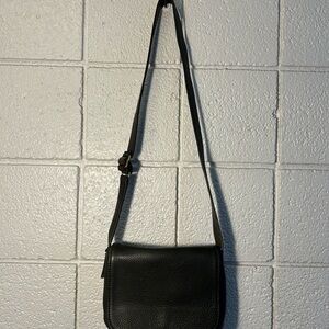 Black coach Leather Crossbody Bag